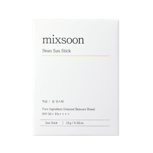 Mixsoon Bean Sun Stick (SPF50) Lightweight Matte Sun Protection with Fermented Plant Extracts - 15g Mixsoon