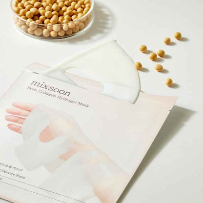 Mixsoon Bean Collagen Hydrogel Mask Pack 35g, Fermented Nutrients, Hydration, Firmness and Radiance - 5s