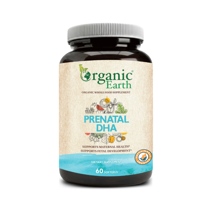 Organic Earth Organic Earth Prenatal DHA for Pregnancy and Lactation Support - 60 Softgels - Image 3