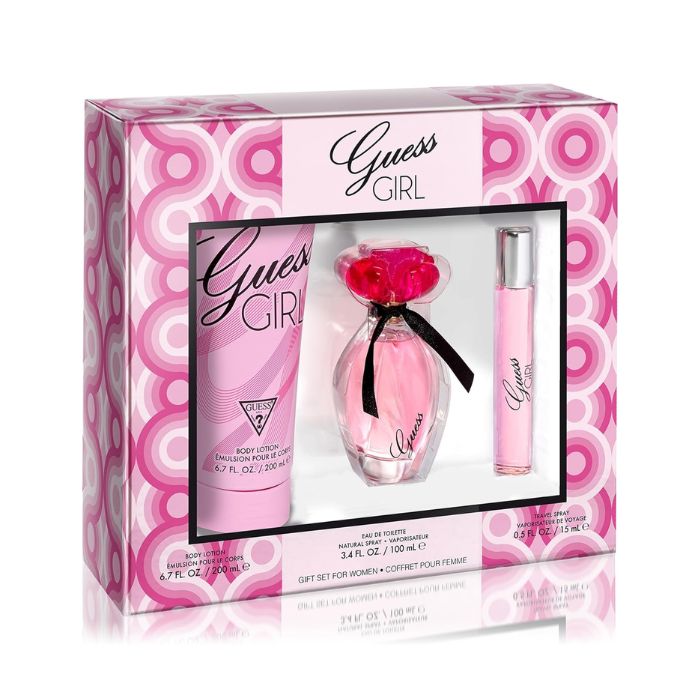 Guess Girl Set EDT 100ml + EDT 15ml Travel Spray + Body Lotion 200ml for Women Guess