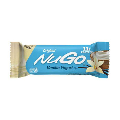 NuGo Original Vanilla Yogurt Protein Bar 50g, 11g Protein, Gluten Free Snack with Added Vitamins, Pack of 15 pcs