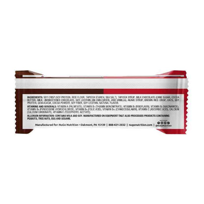 NuGo Original Milk Chocolate Protein Bar 50g, 11g Protein, Gluten Free Snack with Added Vitamins, Pack of 15 pcs