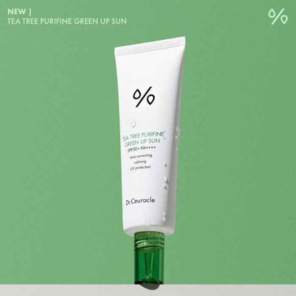 Dr. ceuracle tea tree purifine green up sun (spf50+) calming sunscreen - 50ml