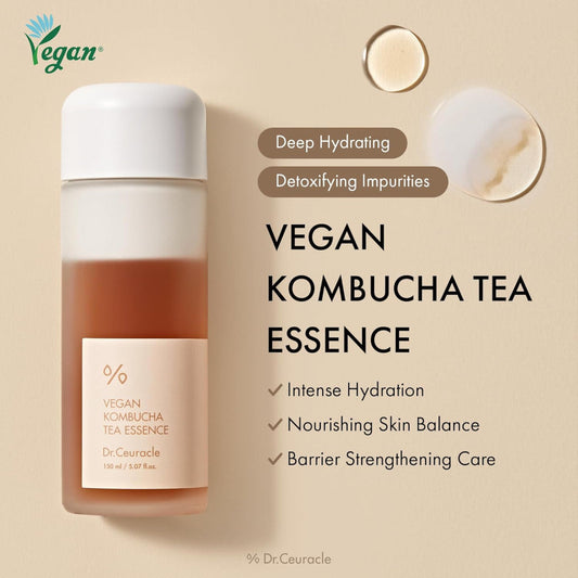 Dr. Ceuracle Vegan Kombucha Tea Essence Probiotic Hydrating Detox for Glowing Skin 150ml Dr. Ceuracle