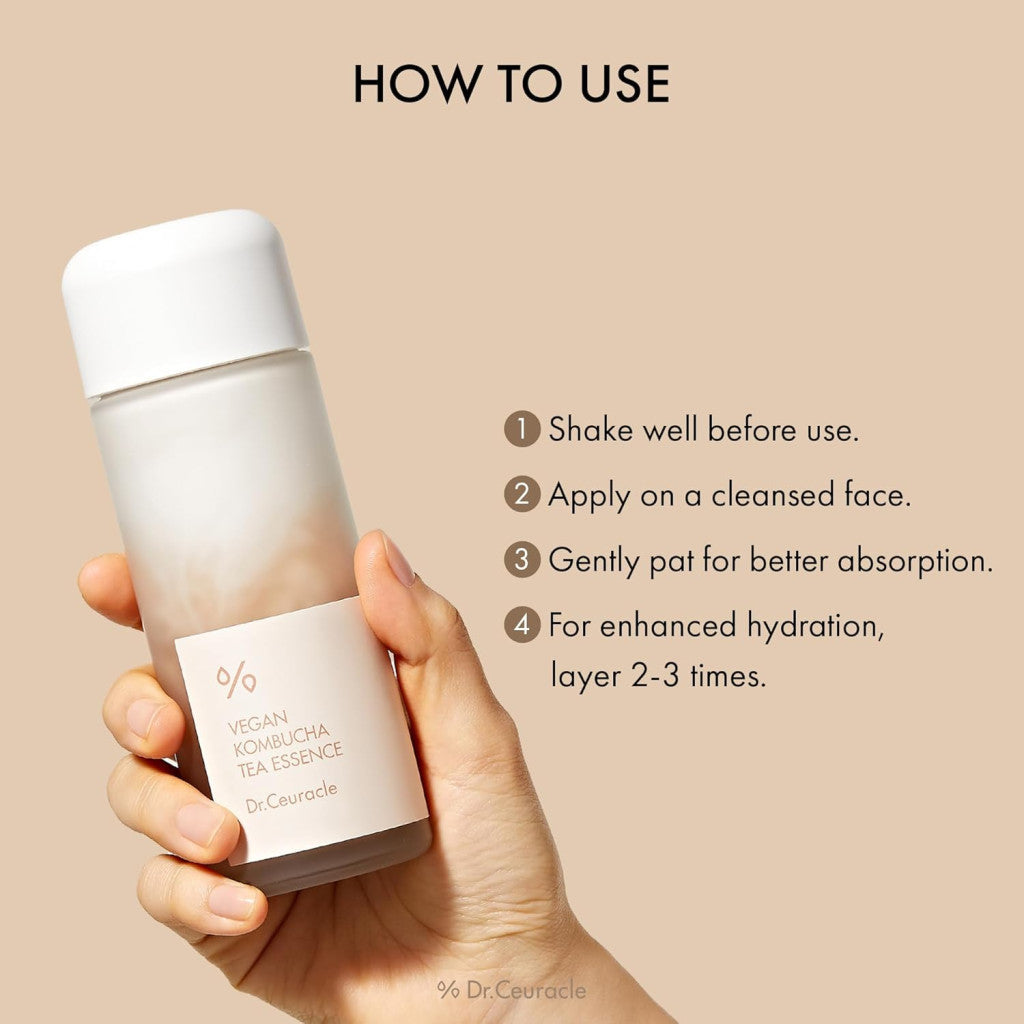Dr. Ceuracle Vegan Kombucha Tea Essence Probiotic Hydrating Detox for Glowing Skin 150ml Dr. Ceuracle