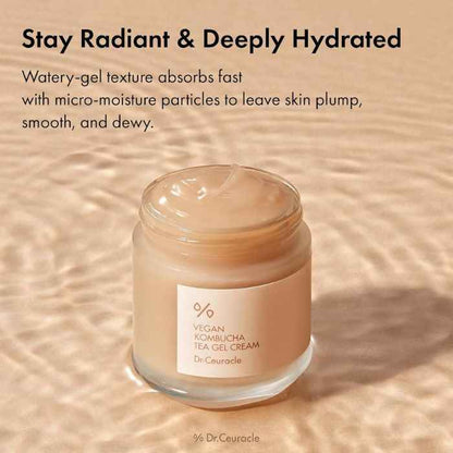 Dr. ceuracle vegan kombucha tea gel cream probiotic hydrating detox moisturizer 75g
