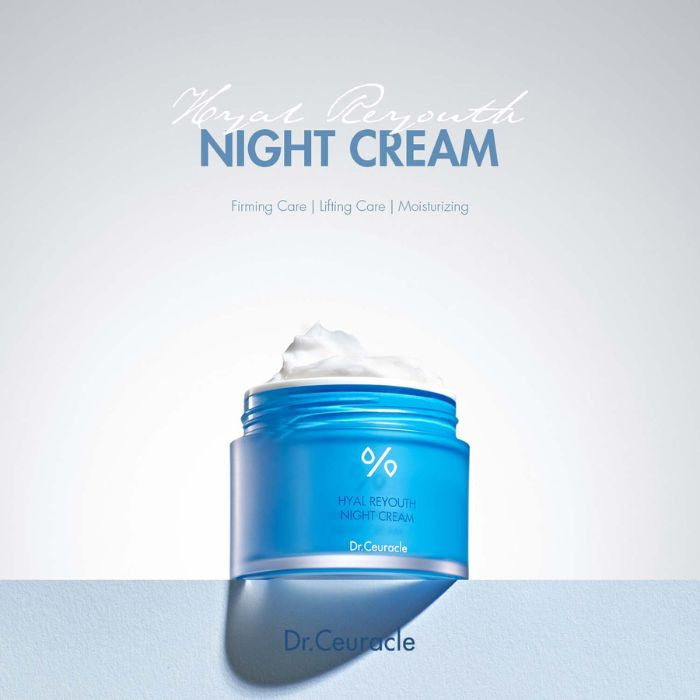 Dr. Ceuracle Hyal Reyouth Night Cream, Deep Hydration Overnight Repair Moisturizer, 60g Dr. Ceuracle