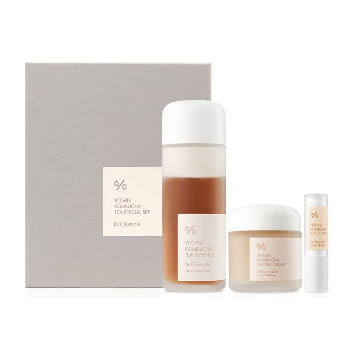 Dr. Ceuracle Vegan Kombucha Tea Special Set, Deep Hydration and Nourishing Skincare Kit Dr. Ceuracle