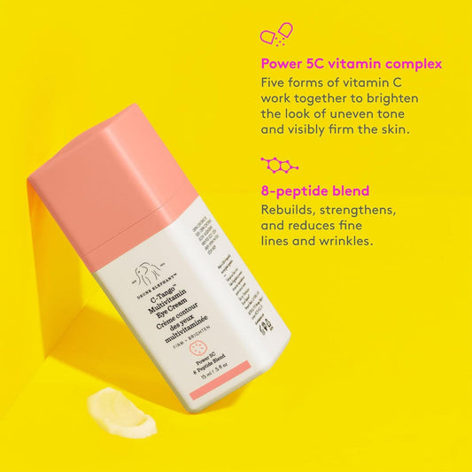 Drunk Elephant C-Tango Multivitamin Cream, Vitamin C and Peptides for Brighter, Firmer Eyes, 15ml Drunk Elephant