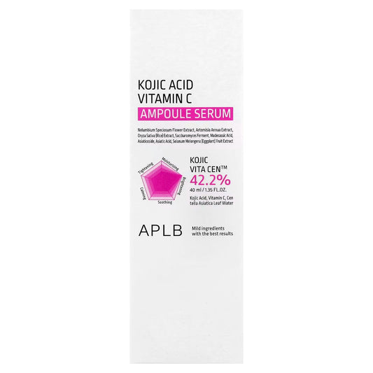 APLB, Kojic Acid Vitamin C Ampoule Serum , 1.35 fl oz (40 ml) APLB