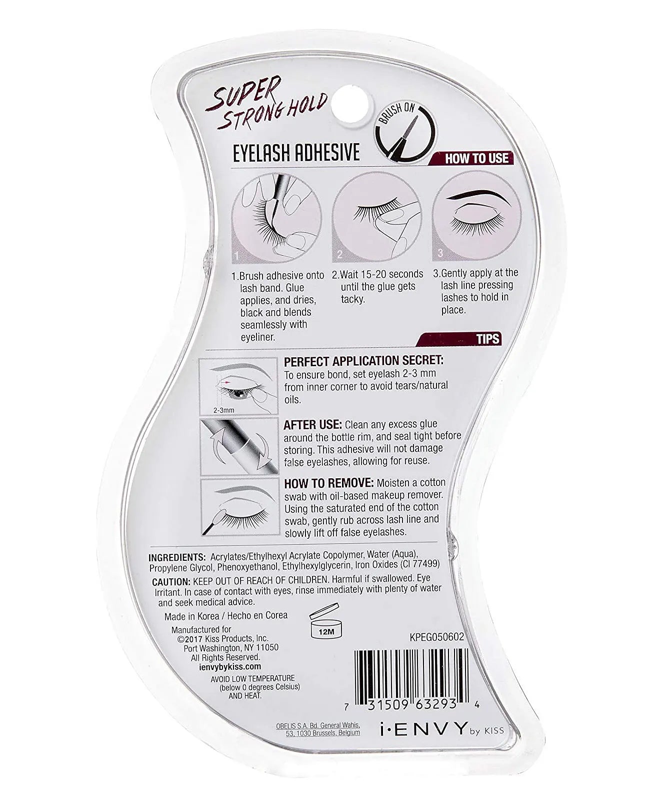 Kiss I, Envy Eyelash Adhesive Super Strong Hold www.plcgcc.com