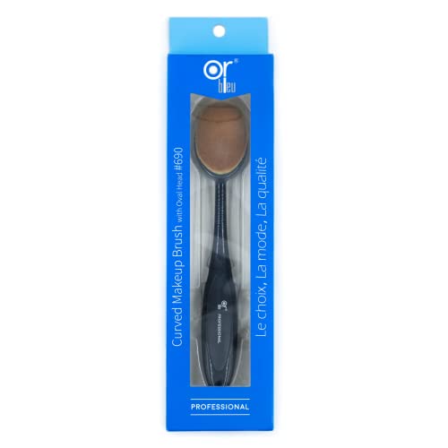 Or Bleu Curved Makeup Brush with oval head CT-690