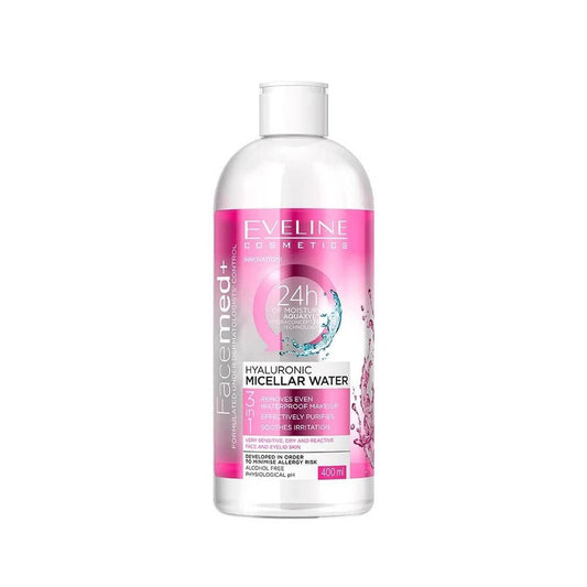 Eveline Cosmetics Hyaluronic Micellar Water, Effectively Purifies And Soothes, 500Ml