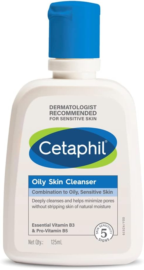 Cetaphil Oily Skin Cleanser Foaming Face & Body Wash With Combination to Oily and Sensitive Skin - 125ml Cetaphil