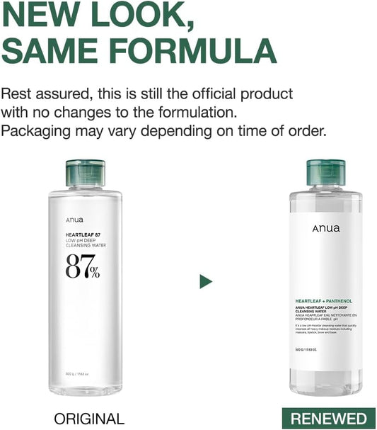 Anua Heartleaf & Panthenol Low pH Deep Cleansing Water 500g Anua