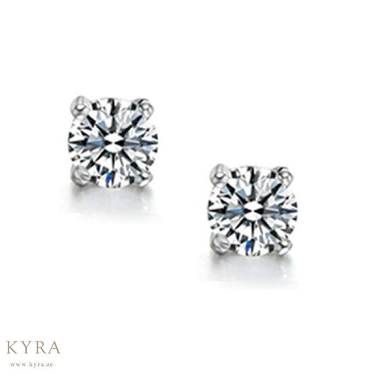 Studex 5mm Tiffany CZ Ear Stud in White Gold
