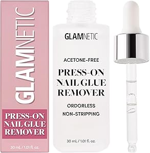 Glamnetic Press On Nail Remover | Odorless, No Acetone, Gentle Press-On Nail Remover Serum for Fake Nails | 30 ml/1.01 fl. oz.