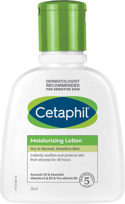Cetaphil moisturizing lotion, face & body moisturizer for dry to normal and sensitive skin - 118ml