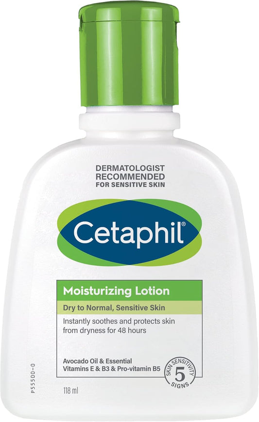 Cetaphil Moisturizing Lotion, Face & Body Moisturizer for Dry to Normal and Sensitive Skin - 118ml Cetaphil