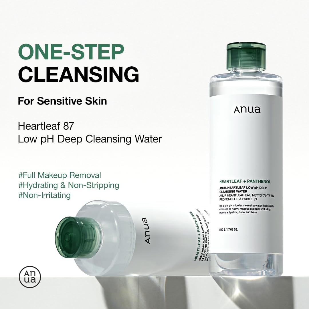 Anua Heartleaf & Panthenol Low pH Deep Cleansing Water 500g Anua