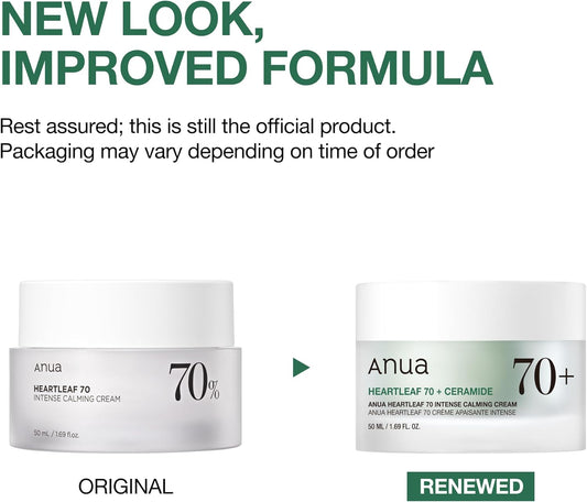 Anua Heartleaf 70% Intense Calming Facial Cream For Dry & Sensitive Skin - 50ml Anua