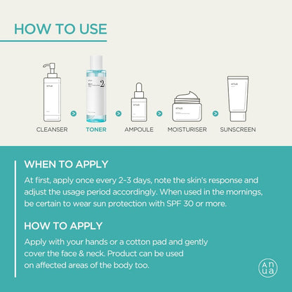 Anua BHA 2% Gentle Exfoliating Face Toner 150ml Anua
