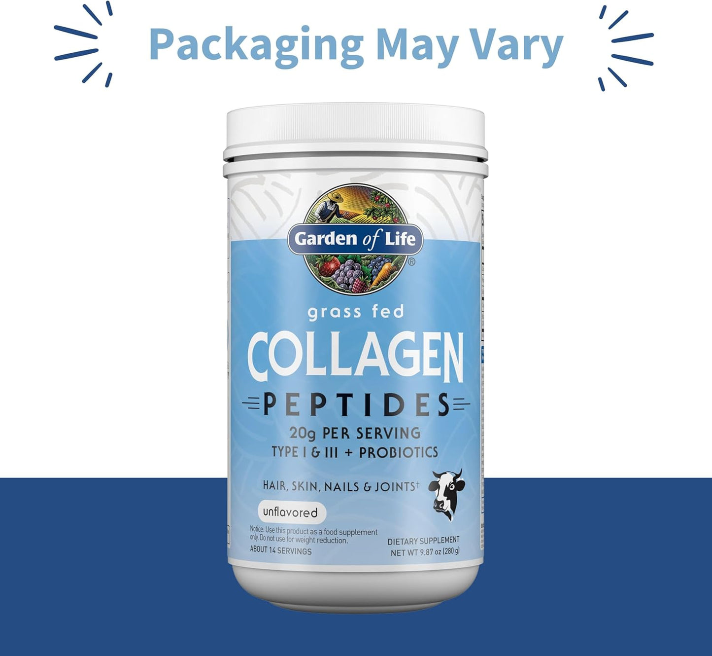 Garden of Life Grass Fed Collagen Peptides Powder - 280g Garden of Life