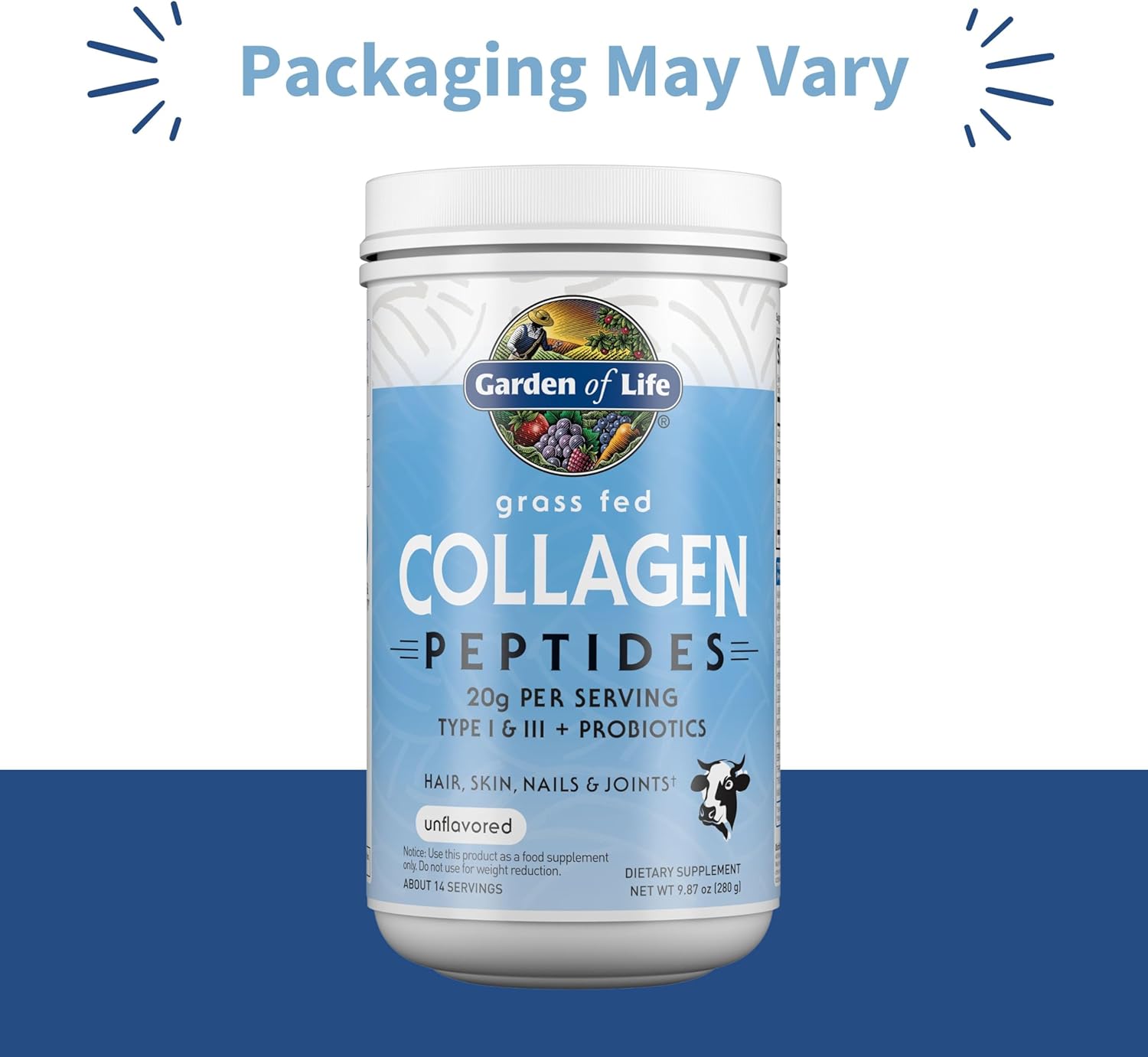 Garden of Life Grass Fed Collagen Peptides Powder - 280g Garden of Life