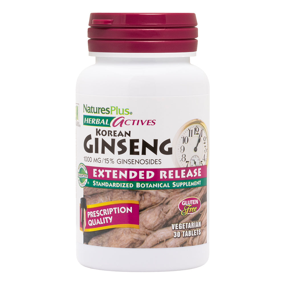 Natures Plus Herbal Actives Korean Ginseng - 30's Natures Plus