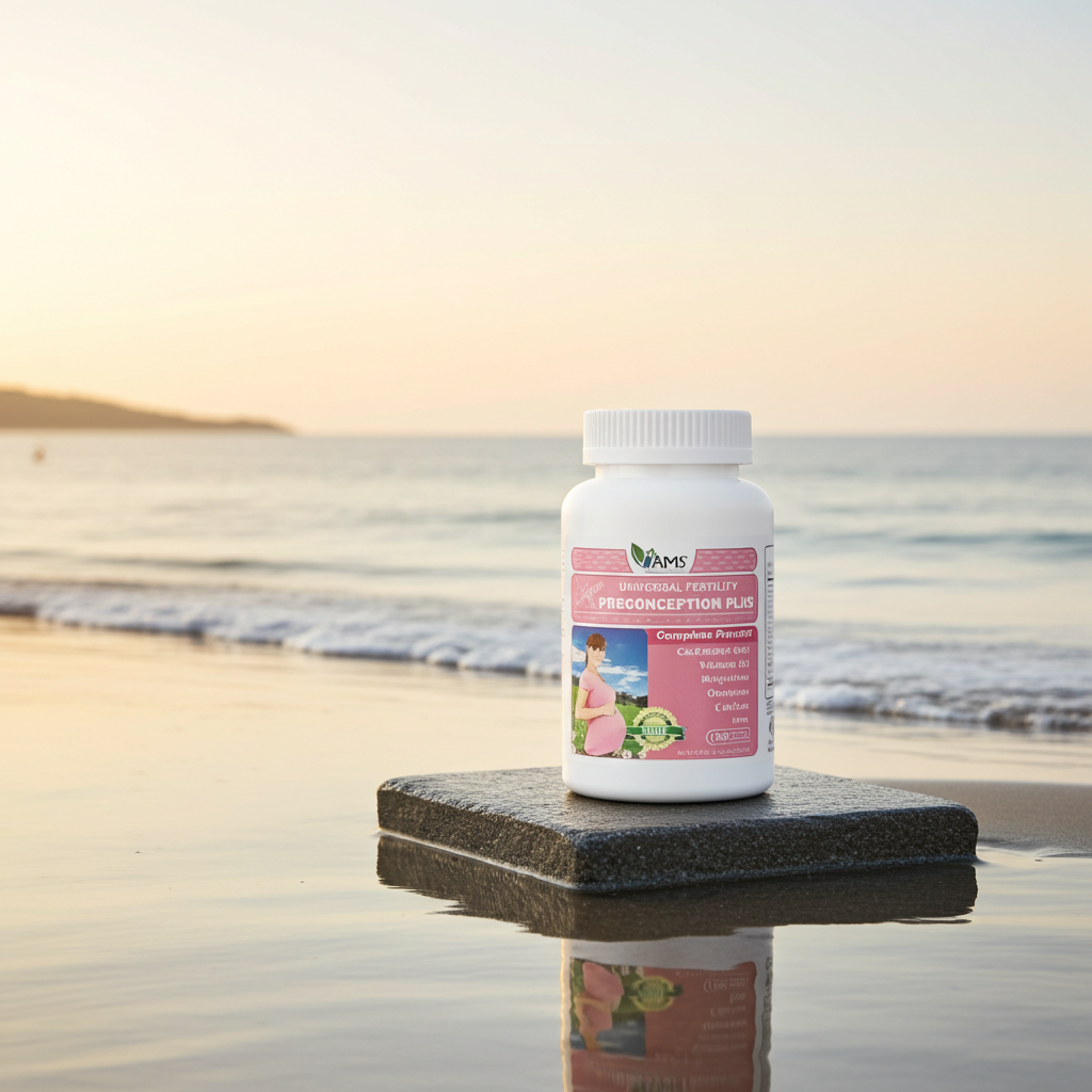 AMS Preconception Plus Vegetable Capsules, Prenatal Support, Conception And Fertility Supplement, Pack of 180's AMS