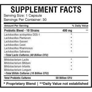 AMS Florabiotix Probiotic 50 Billion - 30 capsules AMS