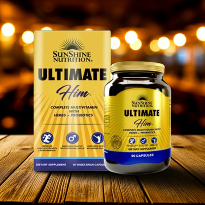 SUNSHINE NUTRITION ULTIMATE HIM VEG CAP 90s Sunshine Nutrition