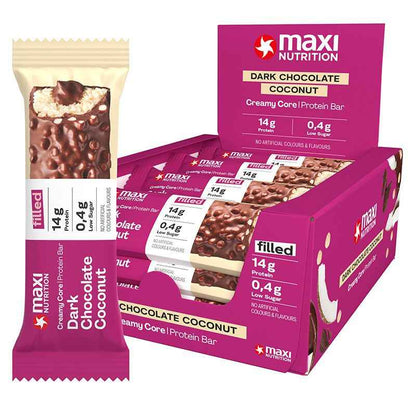 Maxi Nutrition Bar Dark Chocolate & Coconut 45G - Box of 12pcs