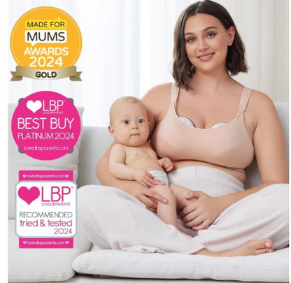 Breast Pump Hands-Free Mobile Style | M6, Wearable Breastfeeding Pump Ideal Rhythm for More Milk, DoubleFit Flange More Fit & Discreet with 3 Modes & 9 Levels momcozy