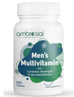 Ambrosial Men's Multivitamin with Lycopene, Ginseng & Grape