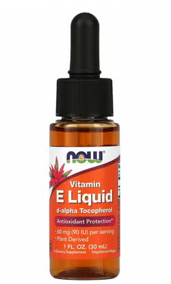 Now Vitamin E Liquid Drops, Plant Derived, For Antioxidant Support 30ml NOW