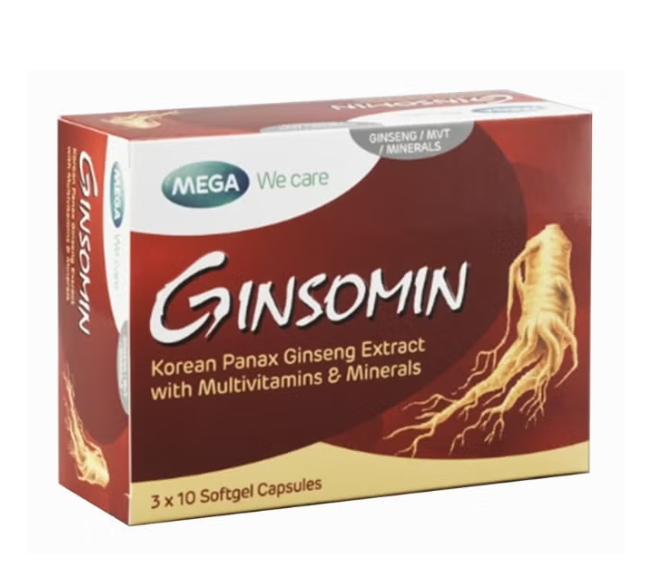 Ginsomin Capsules 30's – Men's Daily Multivitamin & Ginseng Formula