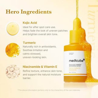 Medicube Kojic Acid Turmeric Niacinamide Brightening Serum 30ml