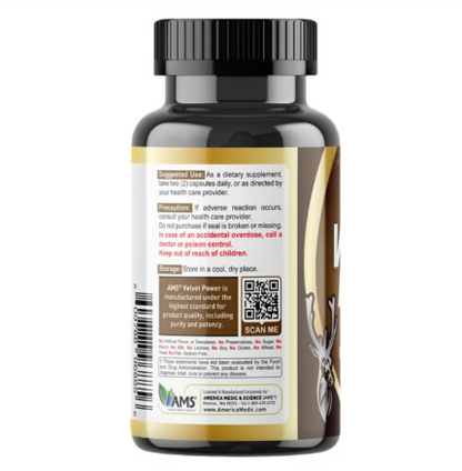 AMS Velvet Power Red Deer Antler Velvet - 60 Capsules
