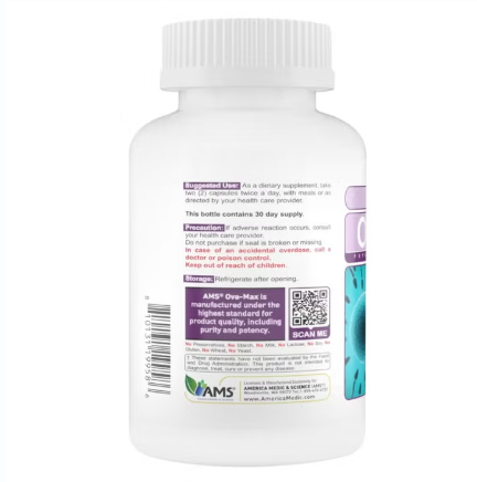 AMS Ova-Max Women's Fertility Supplement - 120 Capsules