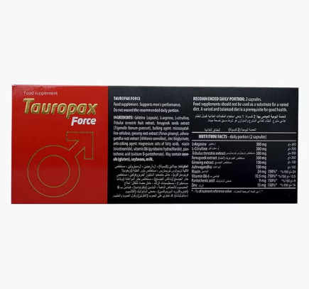 Paxas Tauropax Force Men's Supplement, 60 Capsules