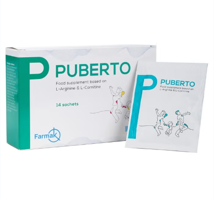 Puberto L-Arginine & L-Carnitine Food Supplement, 14 Sachets