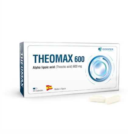 Theomax Alpha Lipoic Acid (Thioctic Acid) 600 mg, 30 Capsules