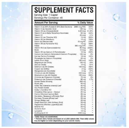 AMS One Daily Multi-NRG Women Multivitamin, 45 Caplets