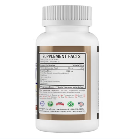AMS Pearly Glutathione Capsules, 60 Capsules