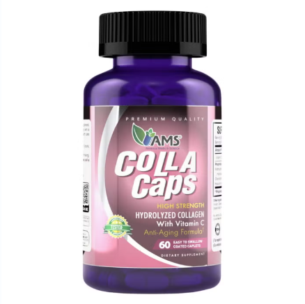 AMS Collacaps Collagen & Vitamin C, 60 Coated Caplets