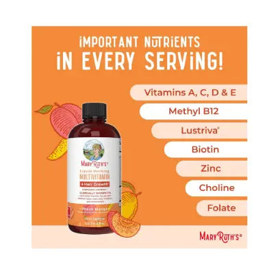 تسوق MaryRuth Organics والفيتامينات السائلة المتعددة من MaryRuth + فيتامينات Lustriva® لنمو الشعر | بيوتين 10000 ميكروجرام | فيتامين د | تم اختباره سريريًا للشعر الكثيف والتجاعيد والخطوط الدقيقة والعناية بالبشرة | الأعمار 18+ | 15.22 أونصة سائلة أونلاين ف Mary Ruth organics