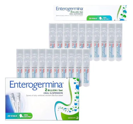 Enterogermina 2 Billion/5 mL Suspension Oral Vials 20's