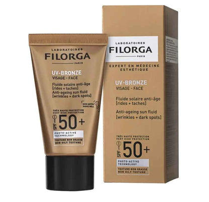 Filorga uv-bronze face anti-ageing sun fluid [wrinkles + dark spots] spf50+ 40ml