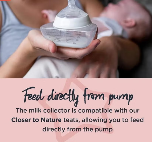 Tommee Tippee Made For Me In-Bra Wearable Electric Breast Pump Single- White/Pink